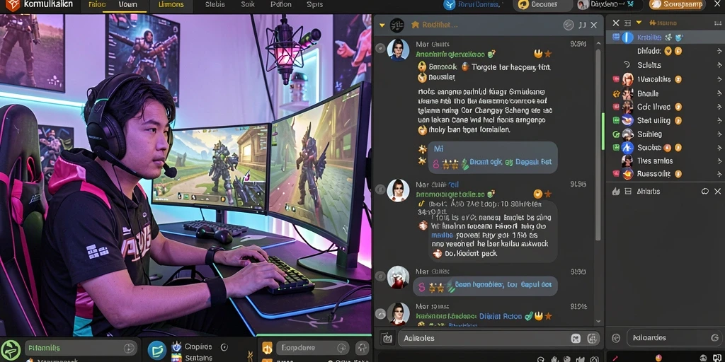 Fitur chat untuk berinteraksi dengan pemain lain di dalam game.
